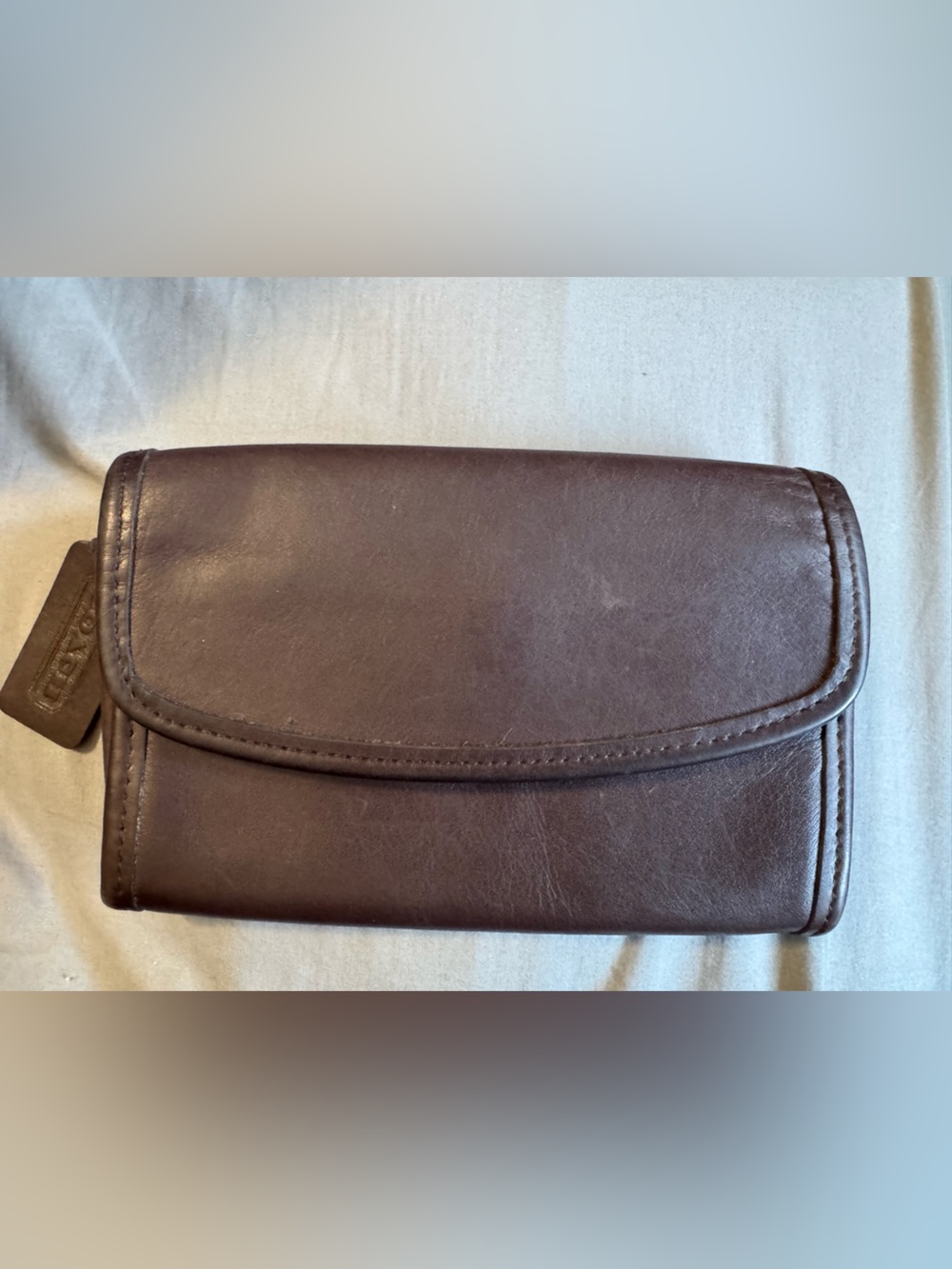 Vintage Coach Mahogany Envelope Swing Wallet